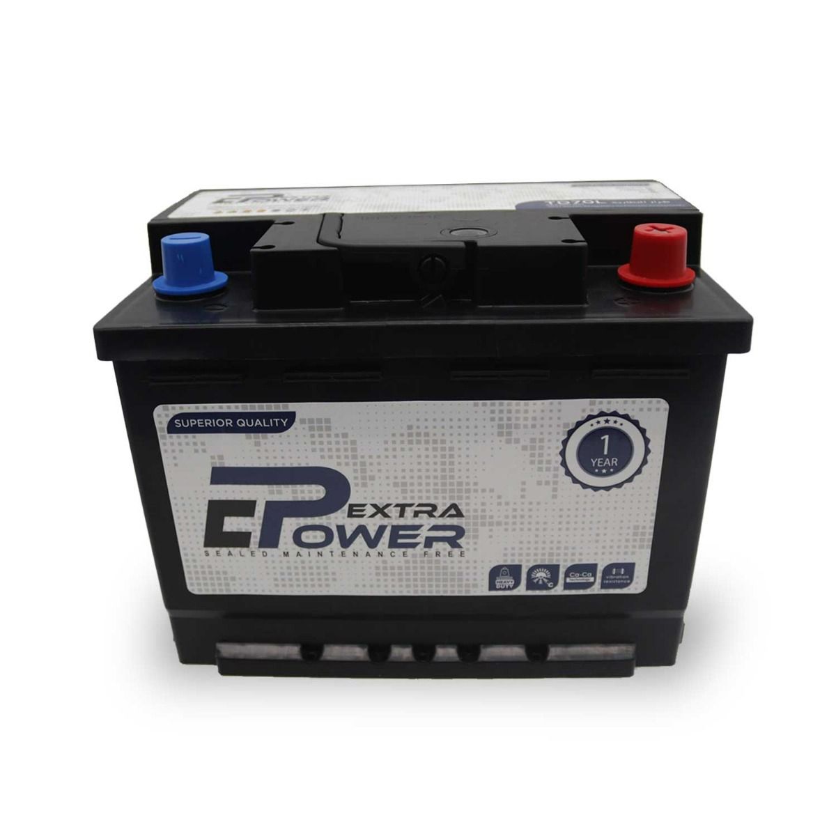 Chloride Extra Power Car Battery, 12/62 AH R- TD70L