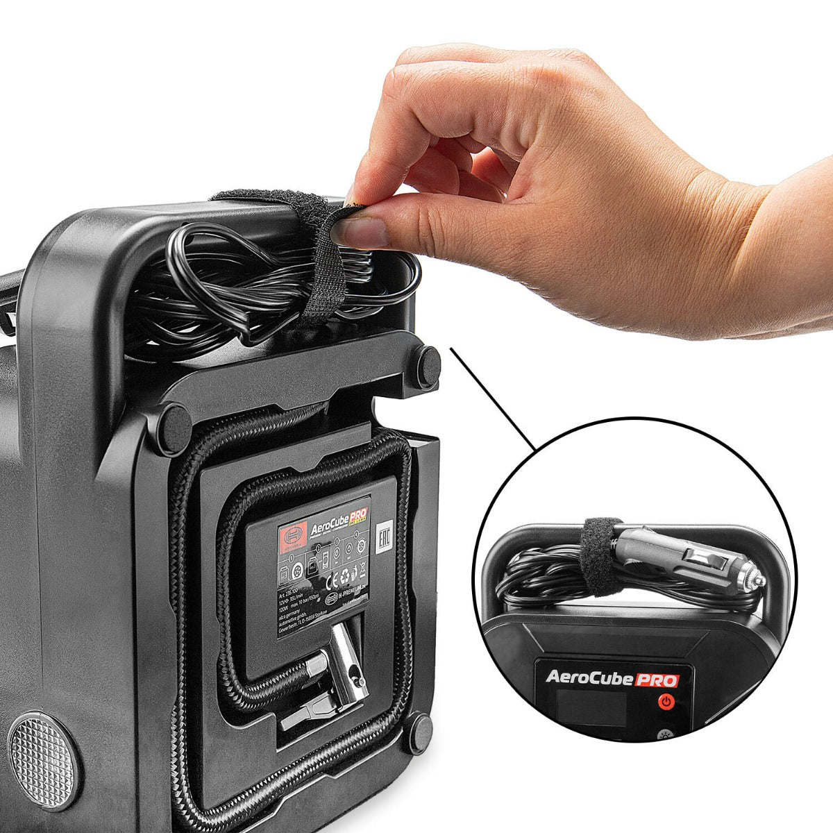 Heyner AreoCube Pro Digital Air Compressor, 10 Bar, 150 PSI, Black